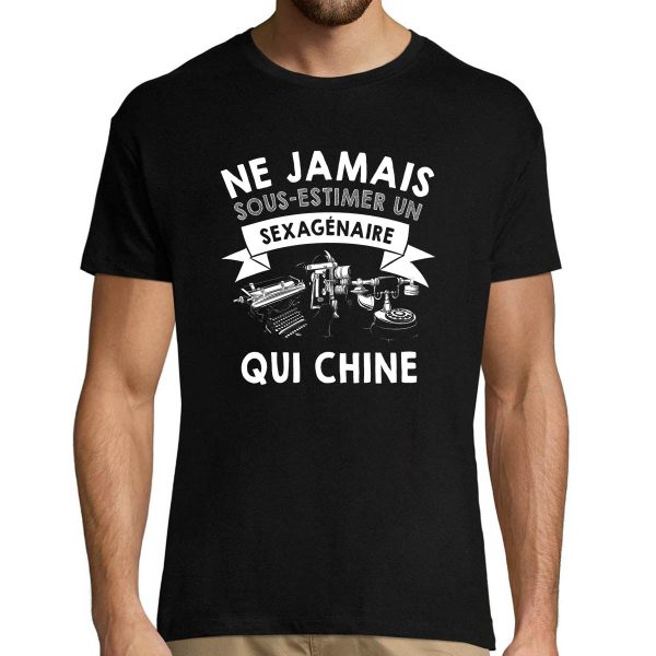T-shirt homme Chine Sexagenaire