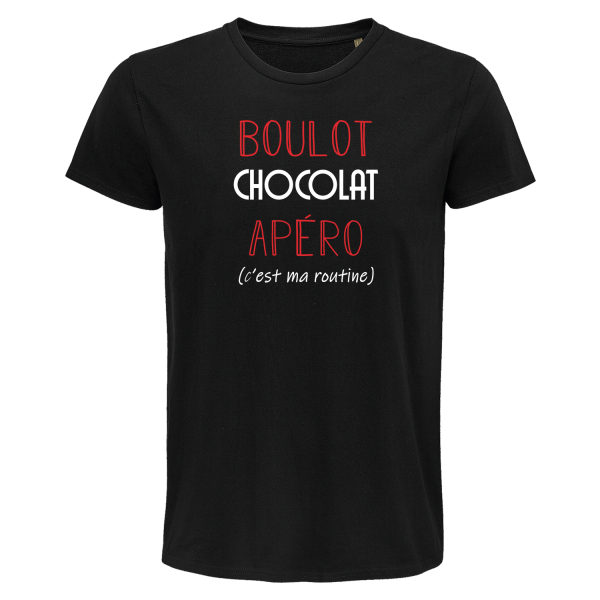 T-shirt homme Chocolat C’est ma Routine