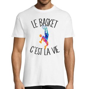 T-shirt homme basket c’est la vie