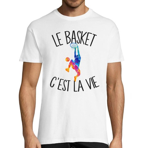 T-shirt homme basket c’est la vie