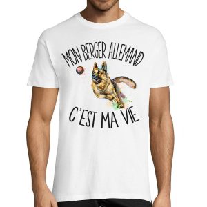 T-shirt homme berger allemand c’est la vie