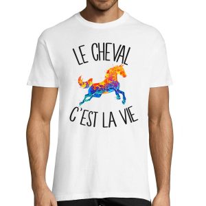 T-shirt homme cheval c’est la vie