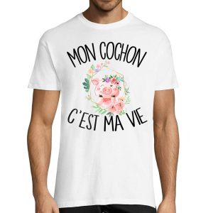 T-shirt homme cochon c’est la vie