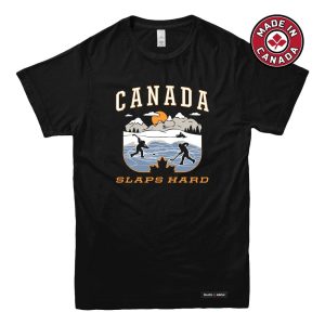 Canada Slaps Hard Pond Hockey T-shirt