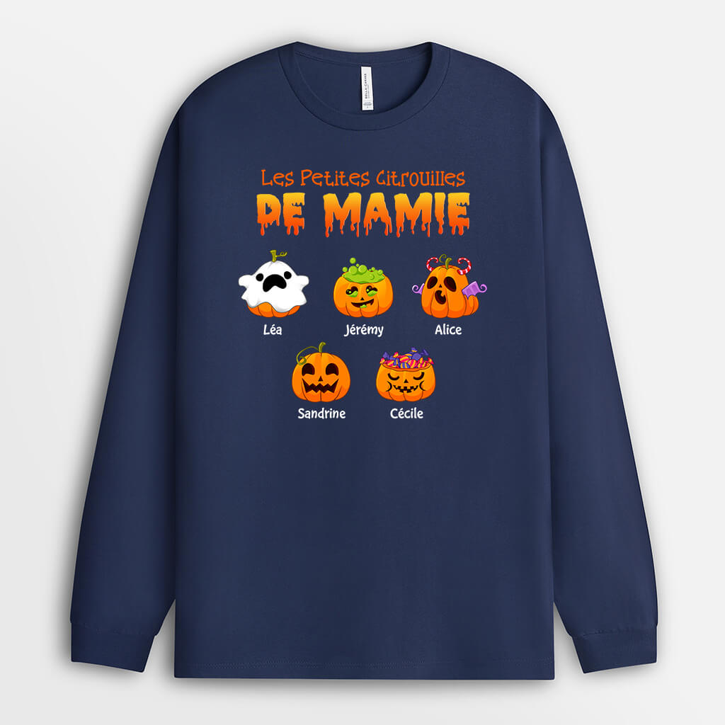 Manches Longues Les Petites Citrouilles De Mamie Halloween Personnalise Manches Longues Les Petites Citrouilles De Mamie Halloween Personnalise
