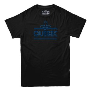 Quebec Fleur de Lys Retro Stripe T-shirt