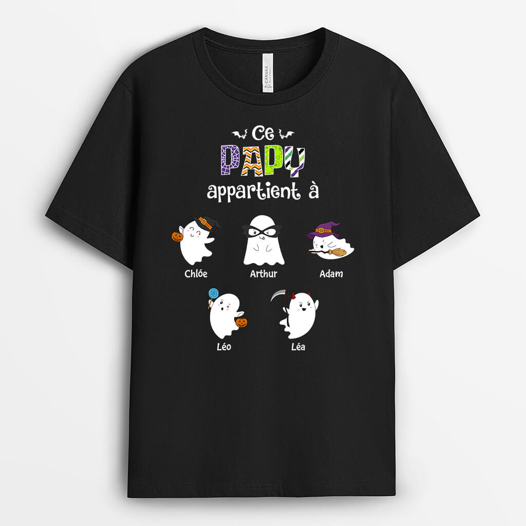 T-shirt Ce Papa Effrayant Appartient A Personnalise T-shirt Ce Papa Effrayant Appartient A Personnalise
