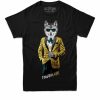 Tuxedo Wolf with Champagne Mens T-shirt
