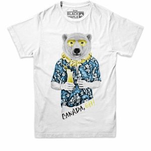 Polar Bear with Daiquiri Mens T-shirt
