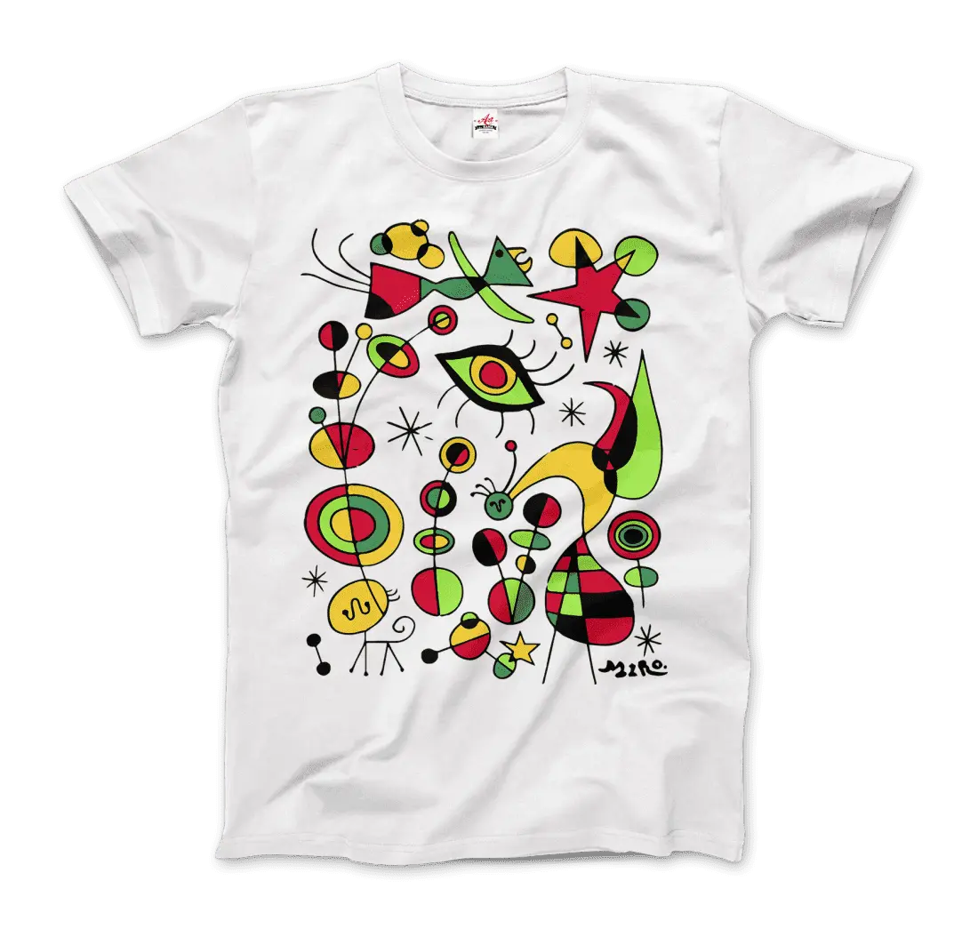 Joan Miro Peces de Colores (Colorful Fish) Artwork T-Shirt Joan Miro Peces de Colores (Colorful Fish) Artwork T-Shirt