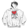Men Holding Heart Icon, Street Art Hoodie